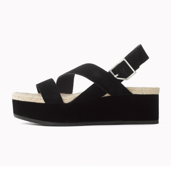 Rag & Bone Suede Platform Espadrille Sandals - Picture 2 of 4